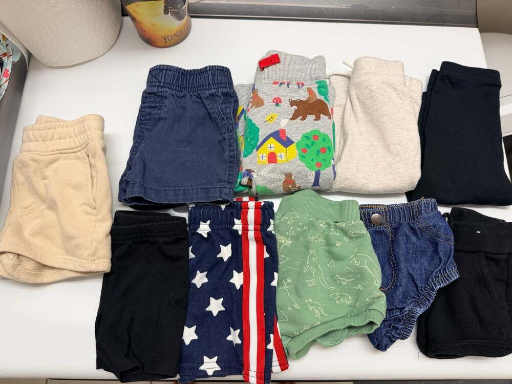 Lot of 10 Baby Boy Assorted Casual Shorts and Bottoms Pants Wrangler Baby Boden